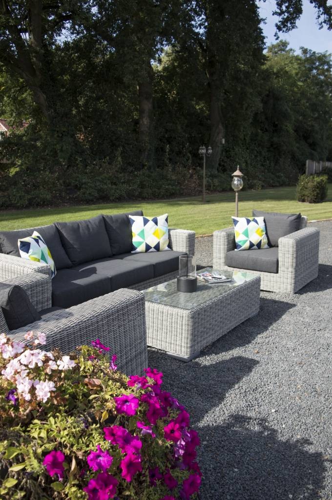 Loungeset King | Mystic Grey | Rond Wicker