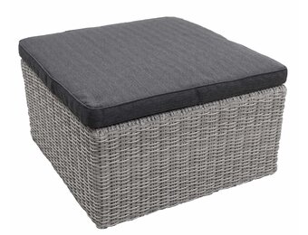 Hocker Dublin 73x73cm | Mystic Grey | Wicker