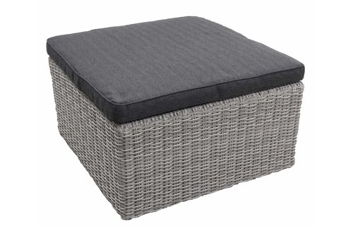 Hocker Dublin 73x73cm | Mystic Grey | Wicker