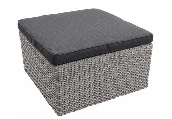 Hocker Dublin 73x73cm | Mystic Grey | Wicker