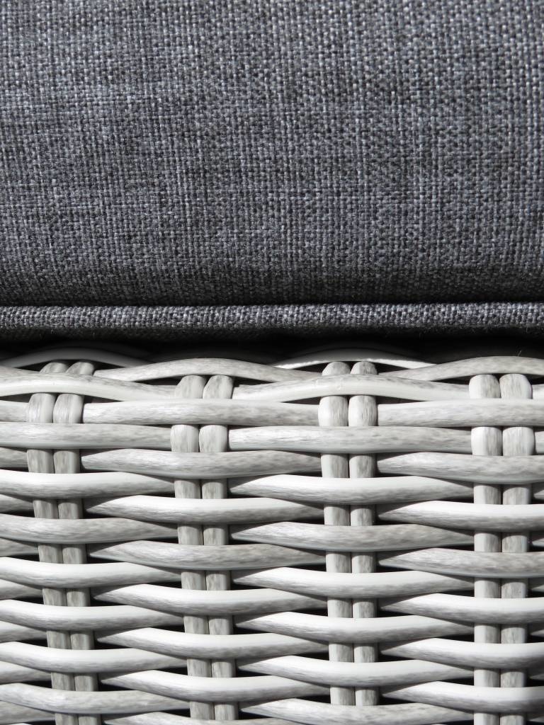Hocker Dublin 73x73cm | Mystic Grey | Wicker