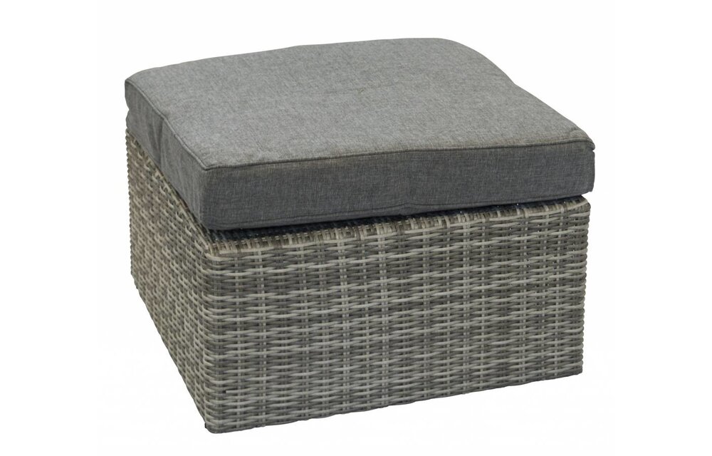 Hocker Dublin 73x73cm | Ash Grey | Wicker