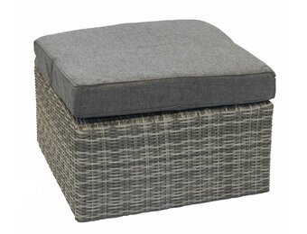 Hocker Dublin 73x73cm | Ash Grey | Wicker