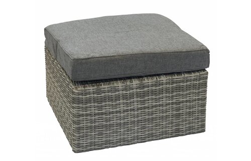Hocker Dublin 73x73cm | Ash Grey | Wicker