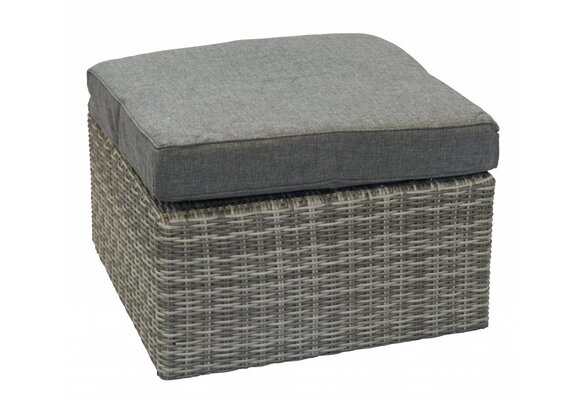 Hocker Dublin 73x73cm | Ash Grey | Wicker