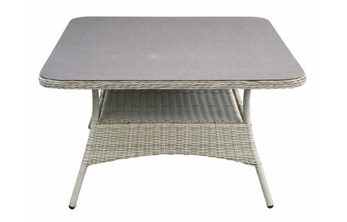 5-delige tuinset | 4 Dublin tuinstoelen (MG) | 115x115cm tuintafel (Keramiek)