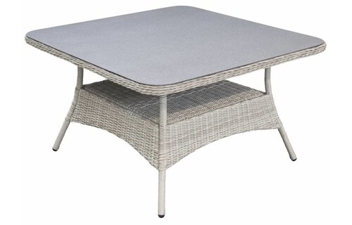 5-delige tuinset | 4 Dublin tuinstoelen (MG) | 115x115cm tuintafel (Keramiek)