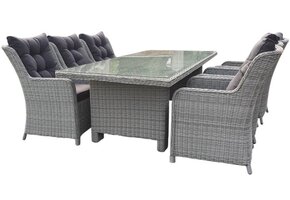 7-delige tuinset | 6 Dublin tuinstoelen (MG) | 230cm tuintafel (Keramiek)