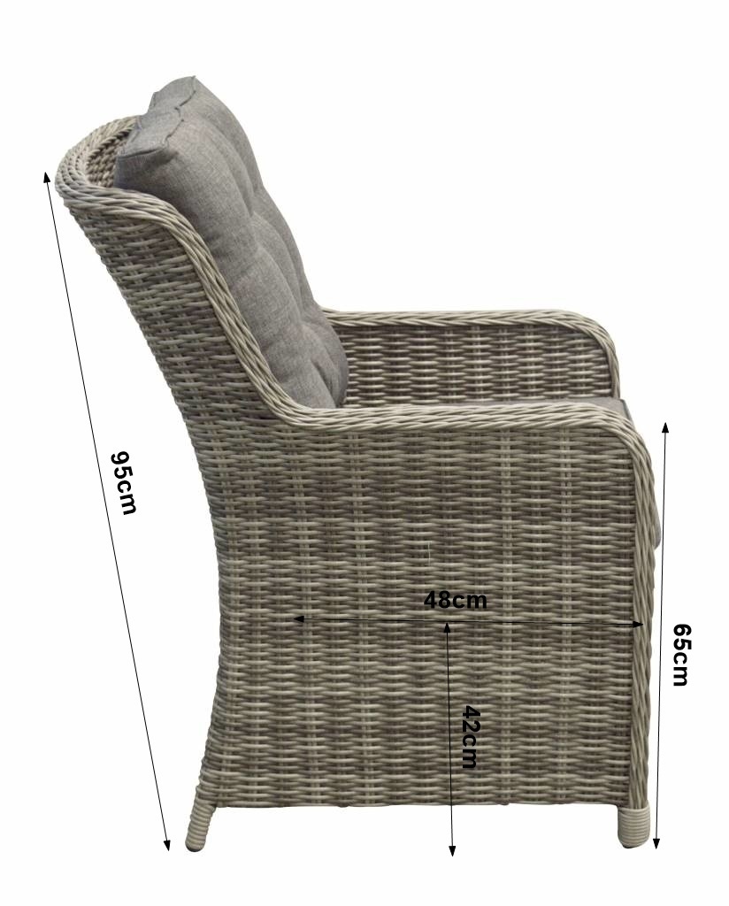 7-delige tuinset | 6 Dublin tuinstoelen (AG) | 230cm tuintafel (Keramiek)