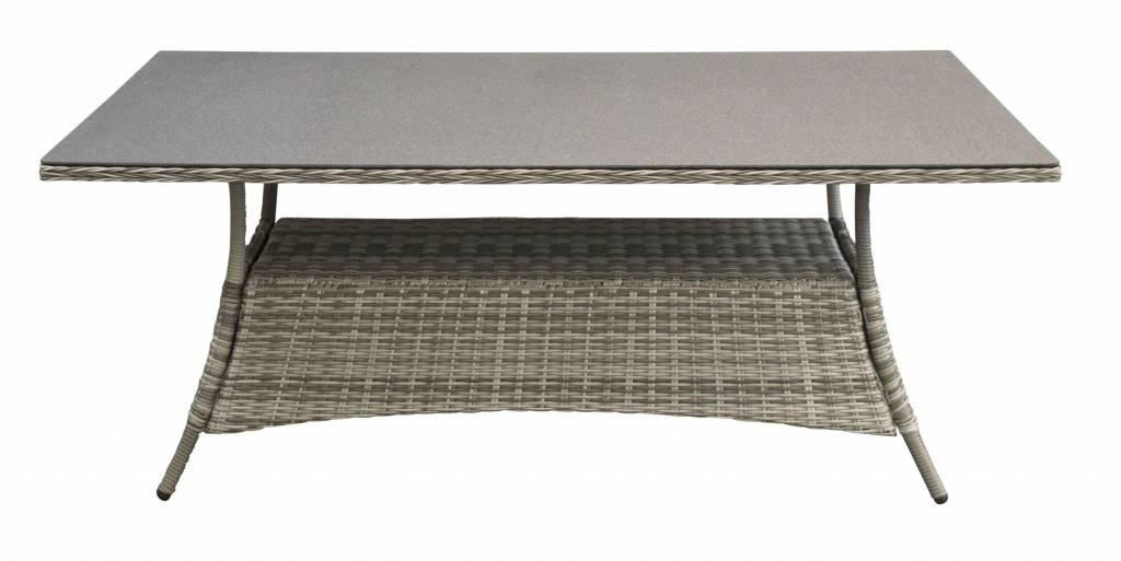 Tuintafel Dublin 160x90cm | Ash Grey | Keramiek & Wicker