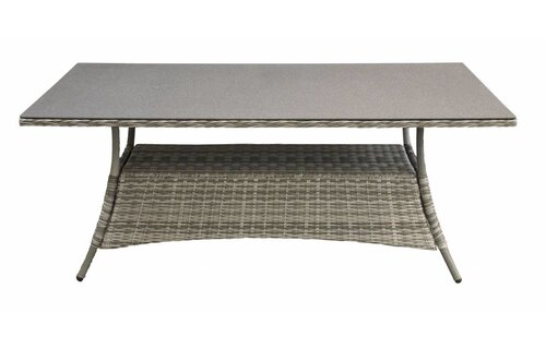 Tuintafel Dublin 180x100cm | Ash Grey | Keramiek & Wicker