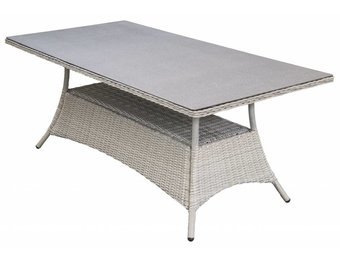 Tuintafel Dublin 160x90cm | Mystic Grey | Keramiek & Wicker