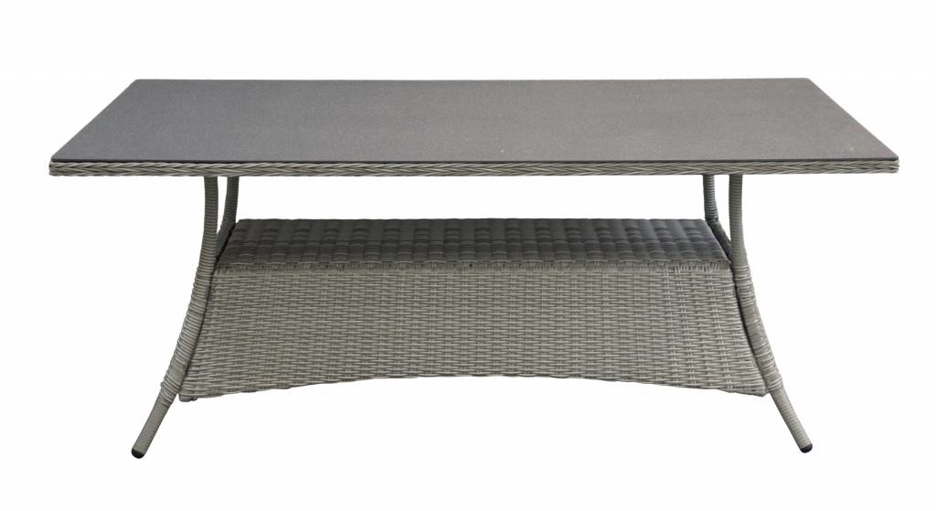 Tuintafel Dublin 160x90cm | Mystic Grey | Keramiek & Wicker