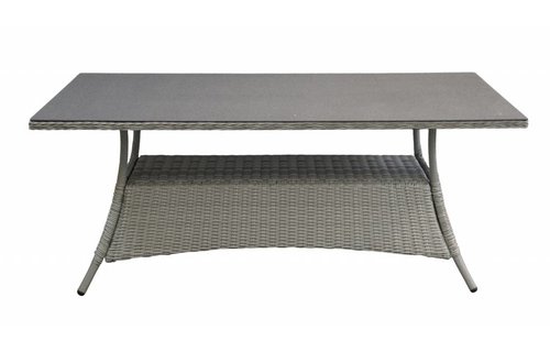 Tuintafel Dublin 160x90cm | Mystic Grey | Keramiek & Wicker