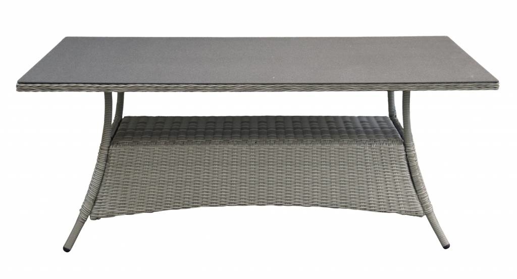 Tuintafel Dublin 180x100cm | Mystic Grey | Keramiek & Wicker