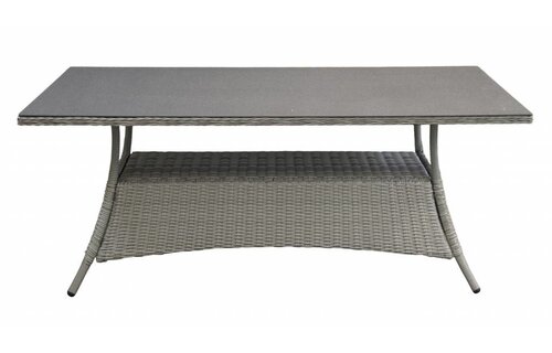 Tuintafel Dublin 180x100cm | Mystic Grey | Keramiek & Wicker