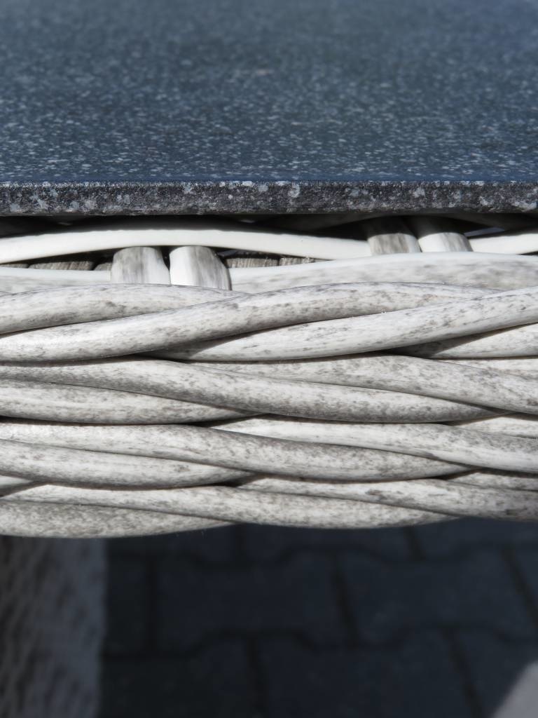 Tuintafel Dublin 180x100cm | Mystic Grey | Keramiek & Wicker