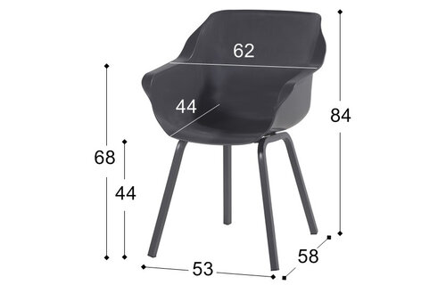Dining tuinstoel Sophie Element | Xerix | Aluminium | Hartman