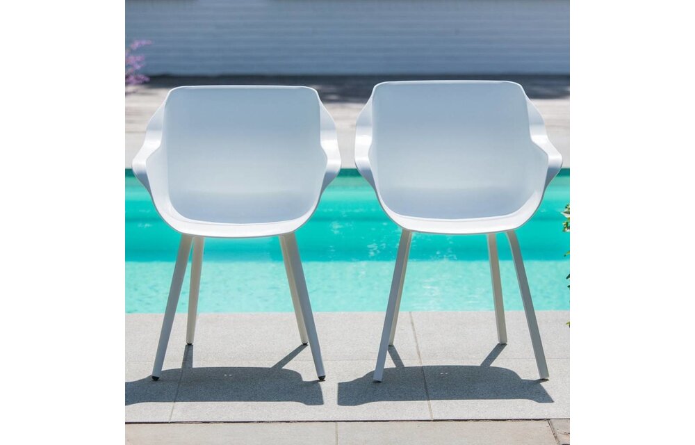 Dining tuinstoel Sophie Element | Royal White | Aluminium | Hartman