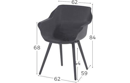 Dining tuinstoel Sophie Studio | Xerix | Aluminium | Hartman