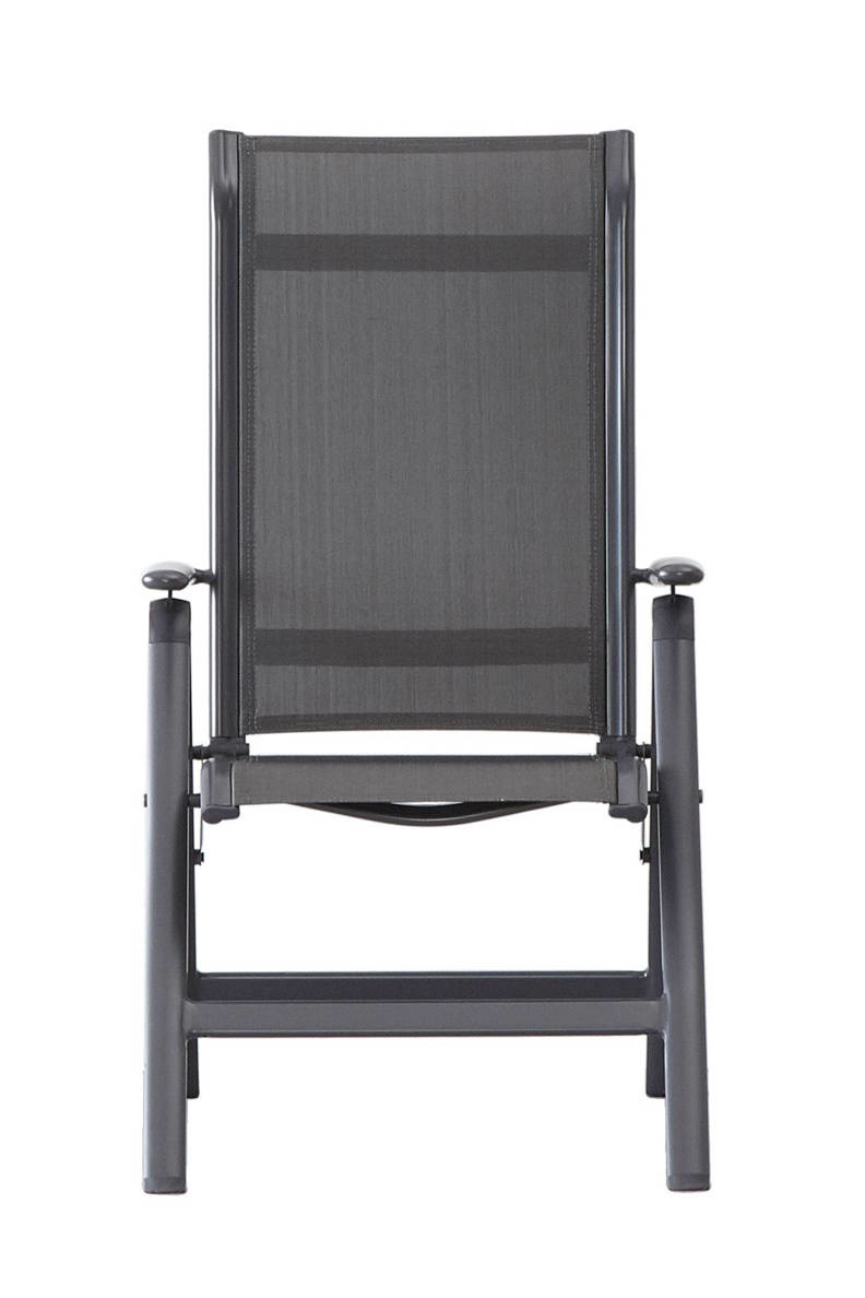 Verstelbare tuinstoel Napoli | Antraciet | Aluminium | SenS-Line