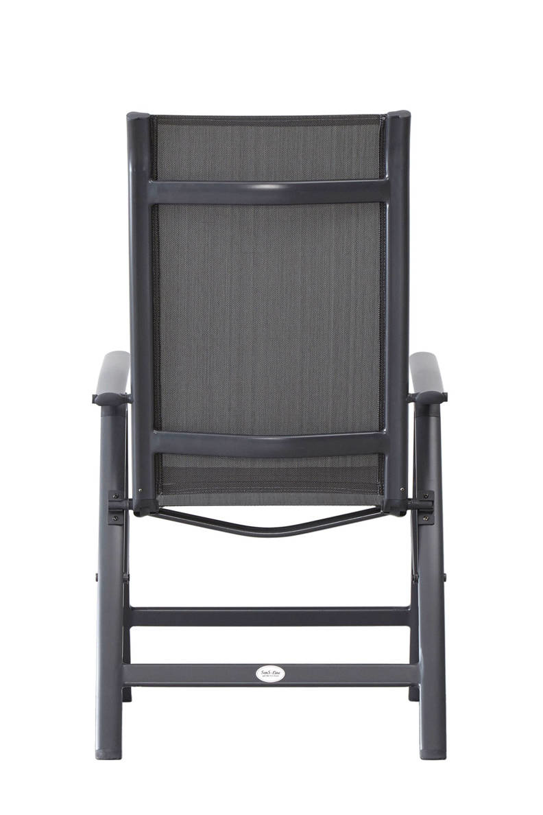 Verstelbare tuinstoel Napoli | Antraciet | Aluminium | SenS-Line