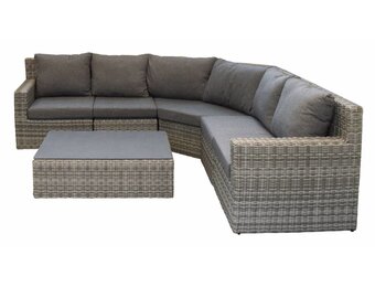 XL-hoek loungeset Santonio | Ash Grey | Wicker