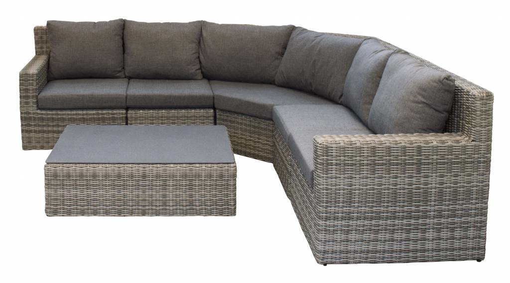 XL-hoek loungeset Santonio | Ash Grey | Wicker