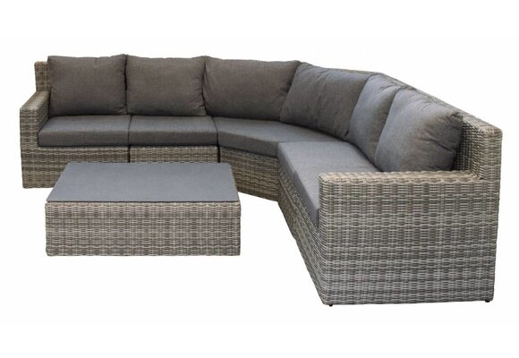 XL-hoek loungeset Santonio | Ash Grey | Wicker