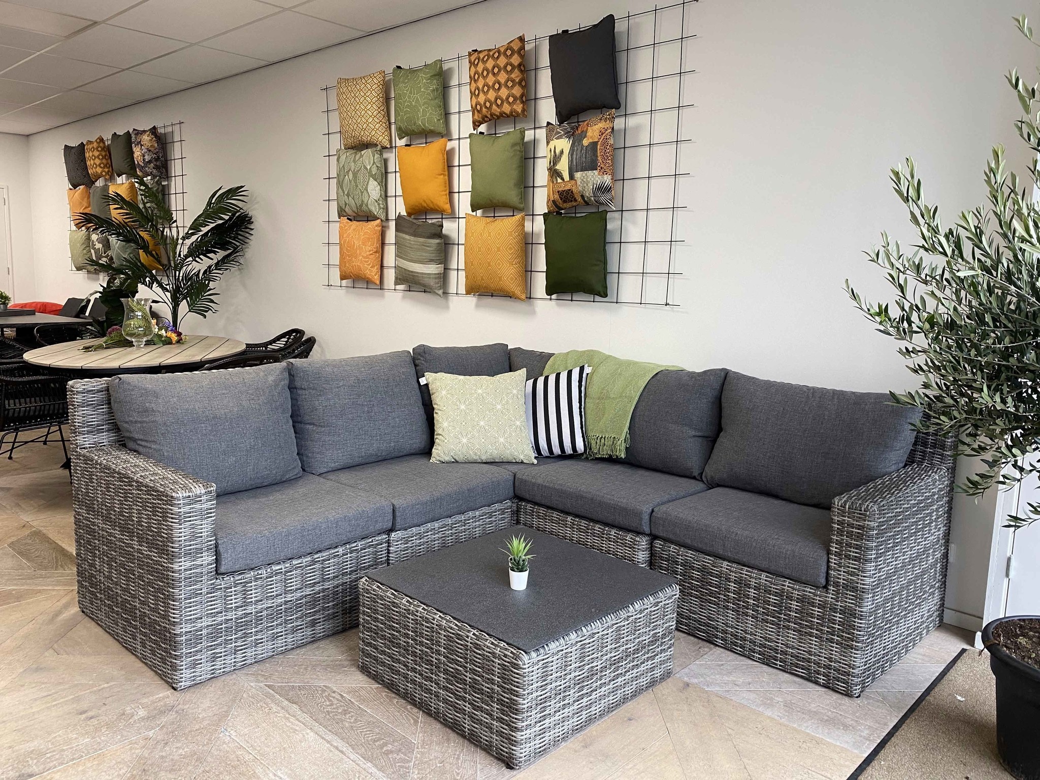 XL-hoek loungeset Santonio | Ash Grey | Wicker