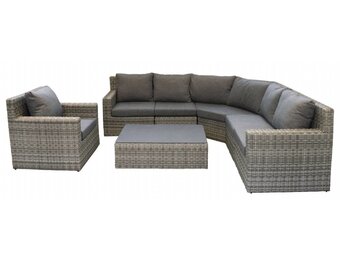 XL-hoek loungeset met stoel | Santonio | Ash Grey