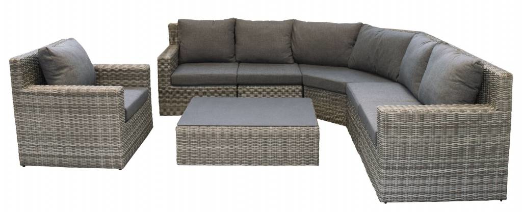 XL-hoek loungeset met stoel | Santonio | Ash Grey