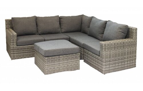 Hoek loungeset Santonio | Ash Grey | Wicker