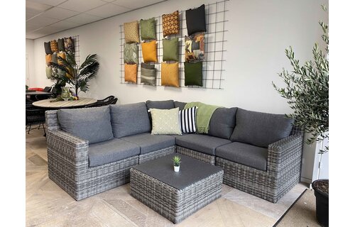 Hoek loungeset Santonio | Ash Grey | Wicker