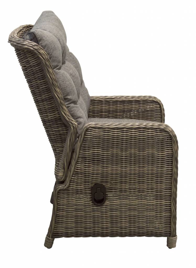 5-delige tuinset | 4 Dublin verstelbare stoelen (SW) | 160cm tuintafel (Keramiek)