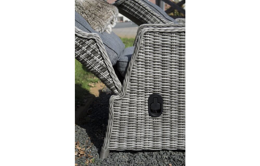 5-delige tuinset | 4 Dublin verstelbare stoelen (AG) | 160cm tuintafel (Keramiek)