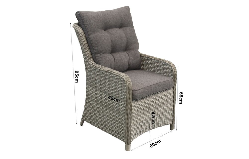 7-delige tuinset | 6 Dublin tuinstoelen (MG) | 180cm tuintafel (Keramiek)