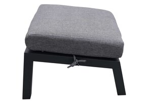 Voetenbank Bezano | Matt Black/Grey | Aluminium