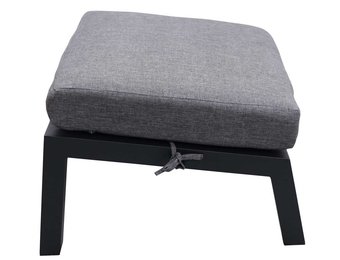 Voetenbank Bezano | Matt Black/Grey | Aluminium