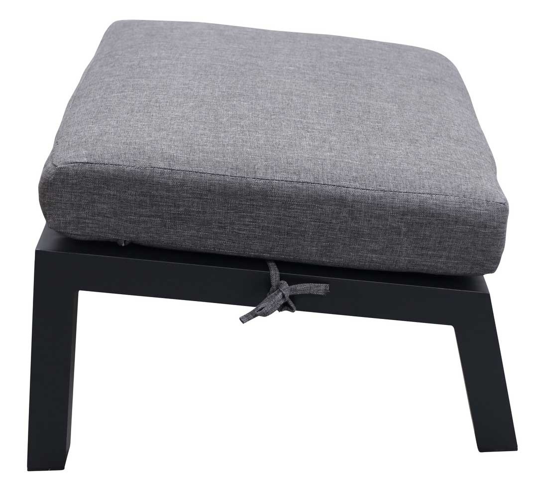 Voetenbank Bezano | Matt Black/Grey | Aluminium