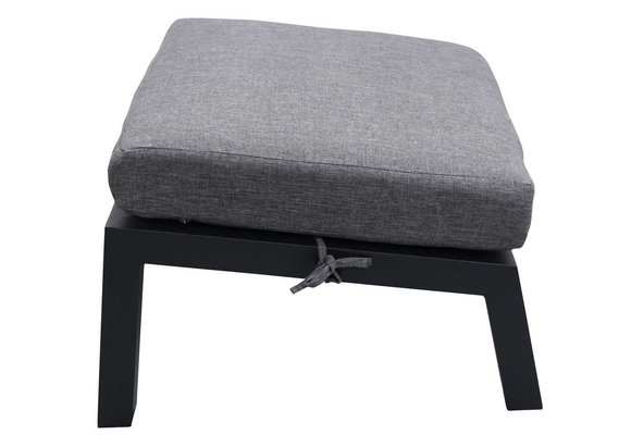 Voetenbank Bezano | Matt Black/Grey | Aluminium