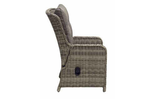 Verstelbare Loungeset Dublin met 3-persoonsbank | Wicker