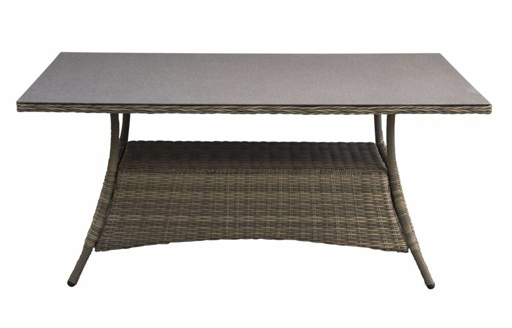 7-delige tuinset | 6 Kos verstelbare stoelen (SW) | 180cm tuintafel (Keramiek)