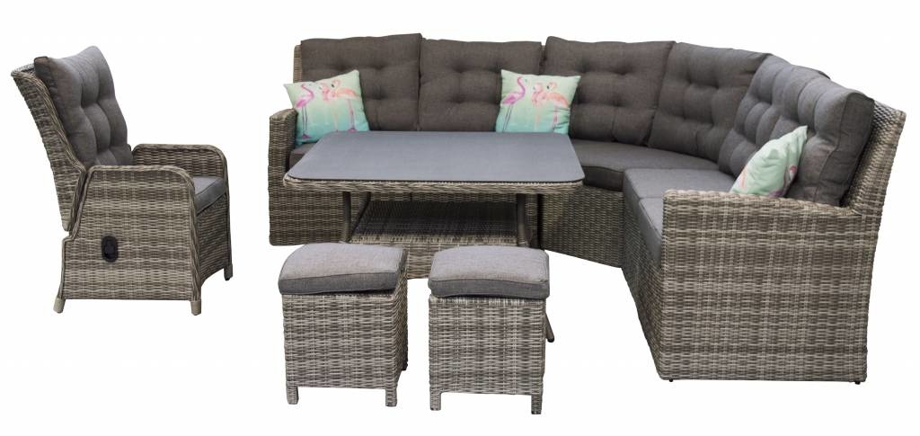 Stel je eigen Dublin Lounge Dining set samen | Ash Grey | Wicker