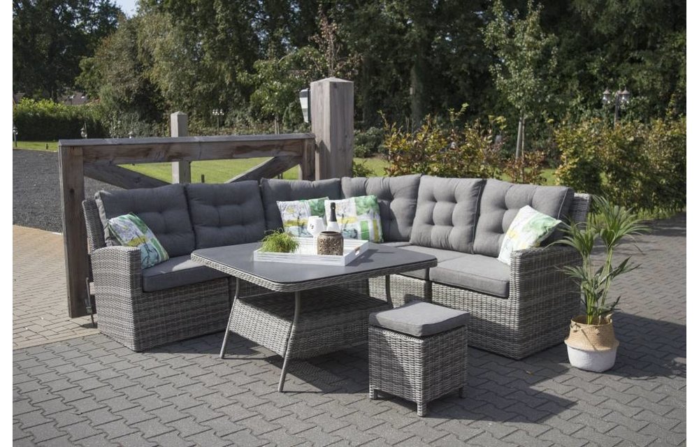 Stel je eigen Dublin Lounge Dining set samen | Ash Grey | Wicker
