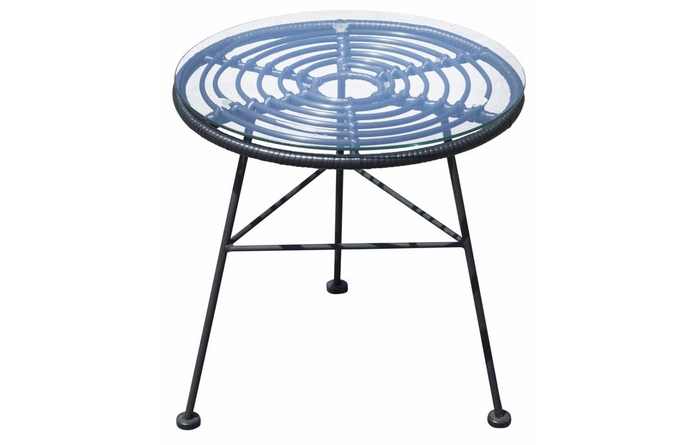 Lage Tuinset | 2 Oslo luxe stoelen | ⌀45cm lage tafel | Naturel