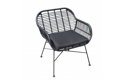 Lage Tuinset | 2 Oslo luxe stoelen | ⌀45cm lage tafel | Naturel