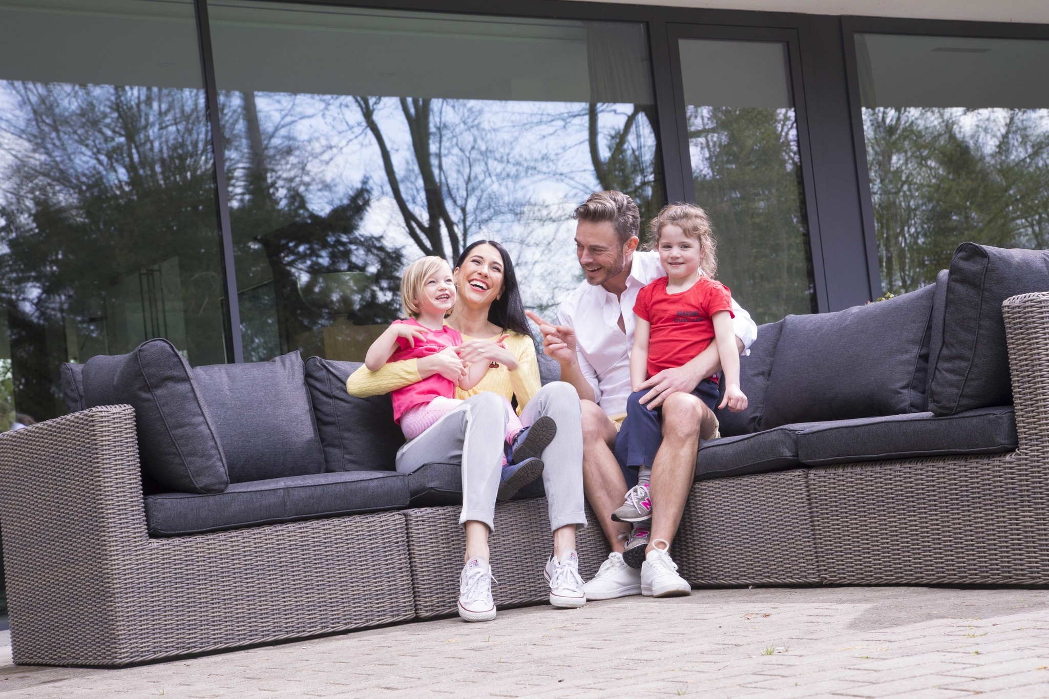 Loungeset beschermhoes L-vorm 215/85x215/85x70cm