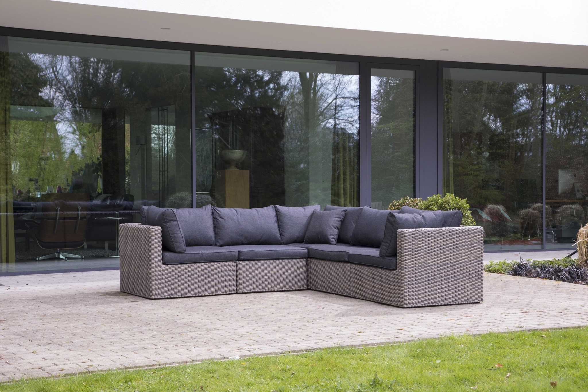 Loungeset beschermhoes L-vorm 300/90x300/90x70cm