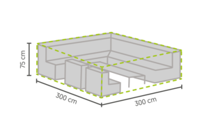 Loungeset beschermhoes 300x300x75cm